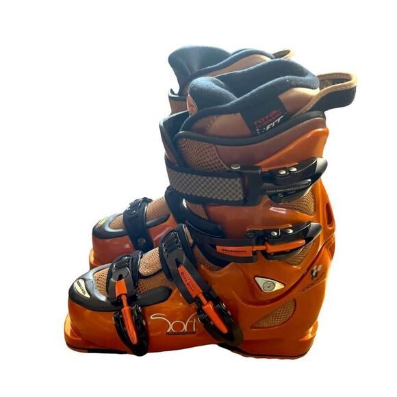ROSSIGNOL Skiboots Orange/Leather Size 23.5 (6.5) NEW IN BOX - Picture 3 of 16